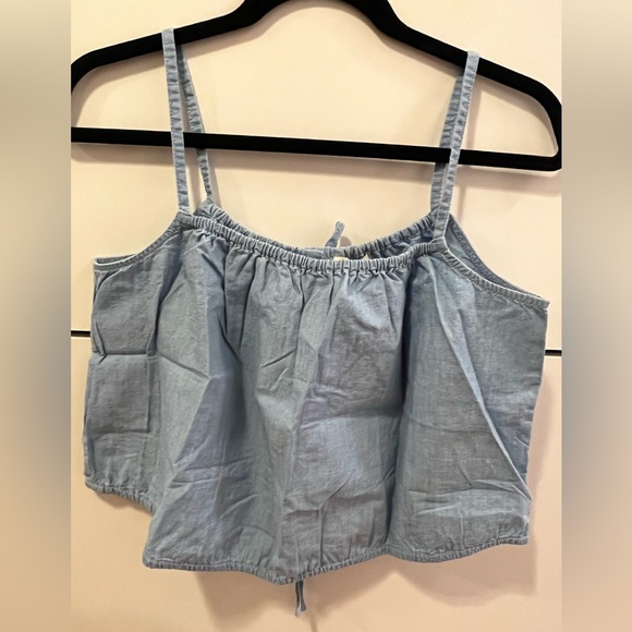 Madewell Chambray Meriden Top in Vineshire Wash Blue Size - Picture 12 of 15